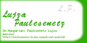 lujza paulcsenetz business card